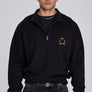 SikSilk - Black Quarter Zip Sweater